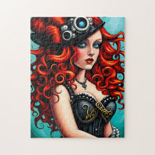 Red Haired Streampunk Vrouw Legpuzzel