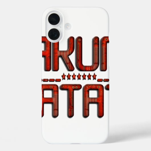 Red Hakuna Matata 3D Techno Star Design Case-Mate iPhone Case (Achterkant)