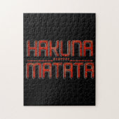 Red Hakuna Matata 3D Techno Star Design Legpuzzel (Verticaal)