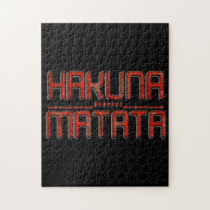 Red Hakuna Matata 3D Techno Star Design Legpuzzel