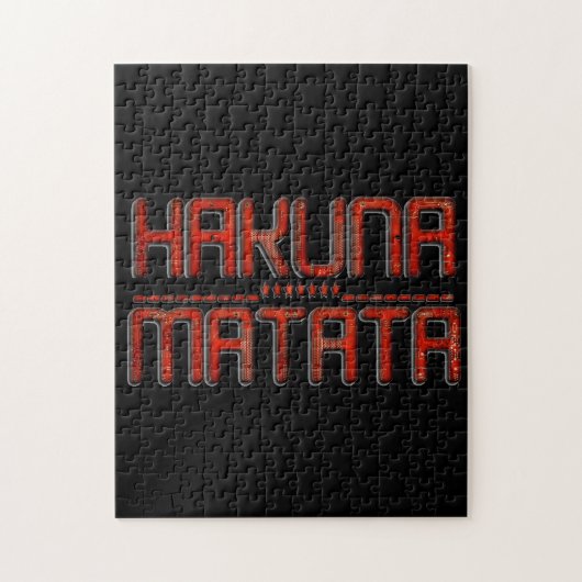 Red Hakuna Matata 3D Techno Star Design Legpuzzel (Verticaal)