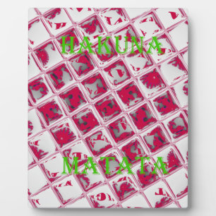 Red Hakuna Matata Style Fotoplaat