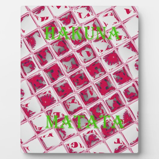 Red Hakuna Matata Style Fotoplaat (Voorkant)