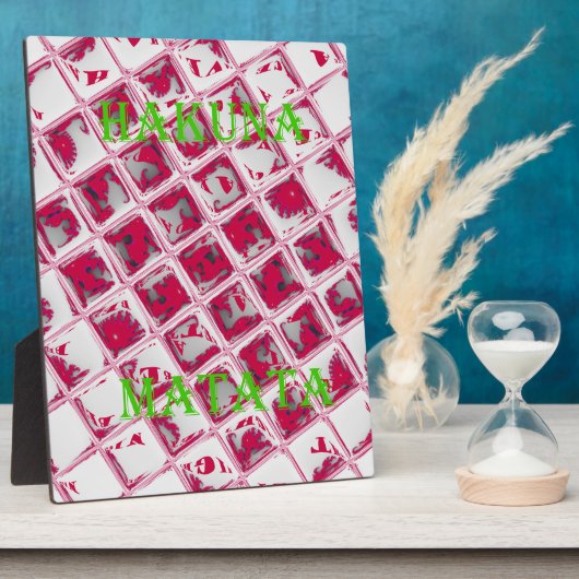 Red Hakuna Matata Style Fotoplaat (Zijkant)