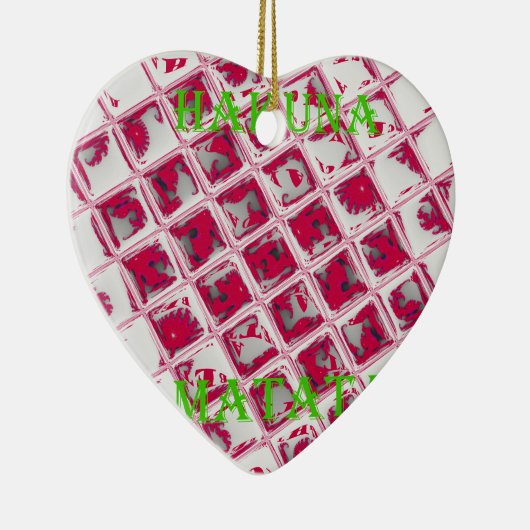 Red Hakuna Matata Style Keramisch Ornament (Rechts)