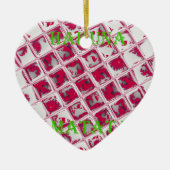 Red Hakuna Matata Style Keramisch Ornament (Voorkant)