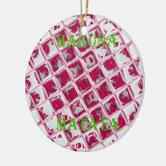 Red Hakuna Matata Style Keramisch Ornament (Links)