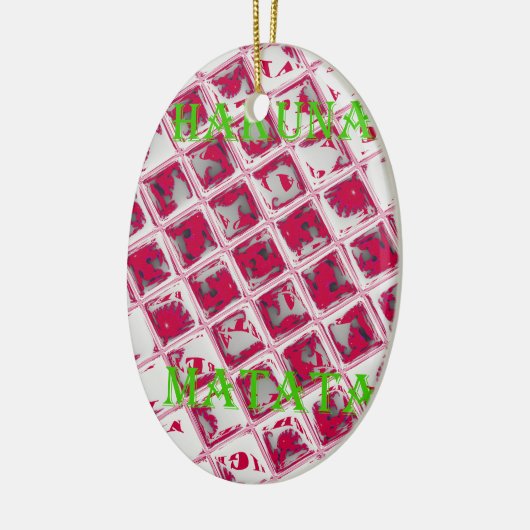 Red Hakuna Matata Style Keramisch Ornament (Links)