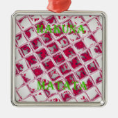 Red Hakuna Matata Style Metalen Ornament (Voorkant)