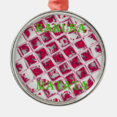 Red Hakuna Matata Style Metalen Ornament (Voorkant)