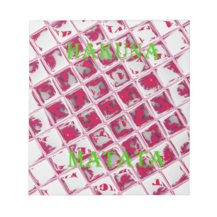 Red Hakuna Matata Style Notitieblok