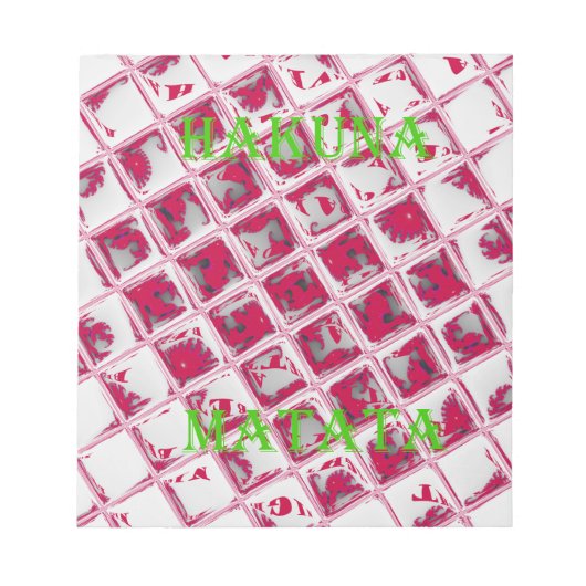 Red Hakuna Matata Style Notitieblok (Voorkant)