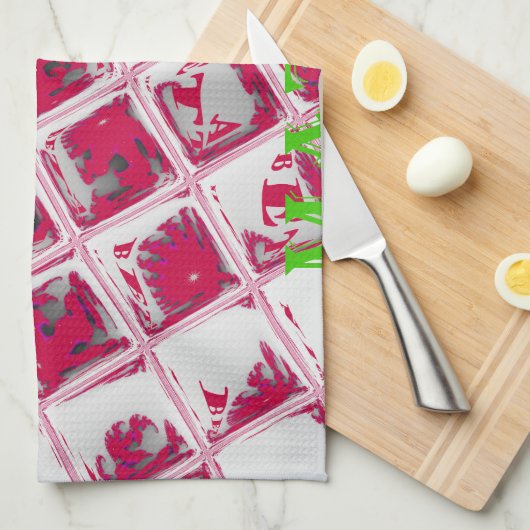 Red Hakuna Matata Style Theedoek (Quarter Fold)