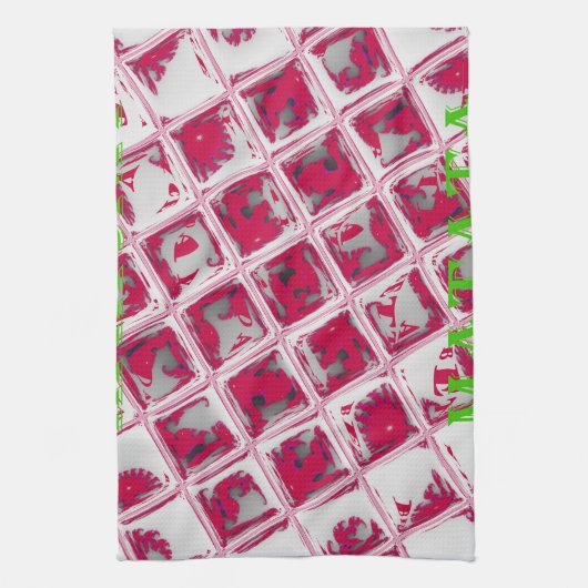 Red Hakuna Matata Style Theedoek (Verticaal)