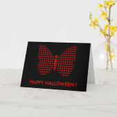 Red Halloween Butterfly Kaart (Gele Bloem)
