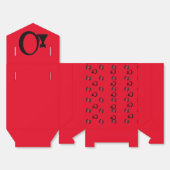 Red Halloween & Cat Design Bedankdoosjes (Ongevouwen)