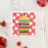 Red Hamburger Summer Cookout Barbecue BBQ Party Servetten (Insitu)