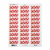 Red Hamburger Summer Cookout Barbecue Etiket (Full Sheet)
