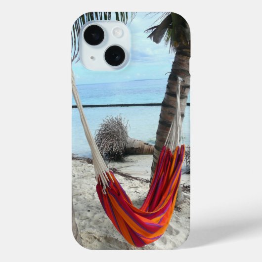 Red Hammock tussen Palms, Caribische strand Case-Mate iPhone Case (Achterkant)