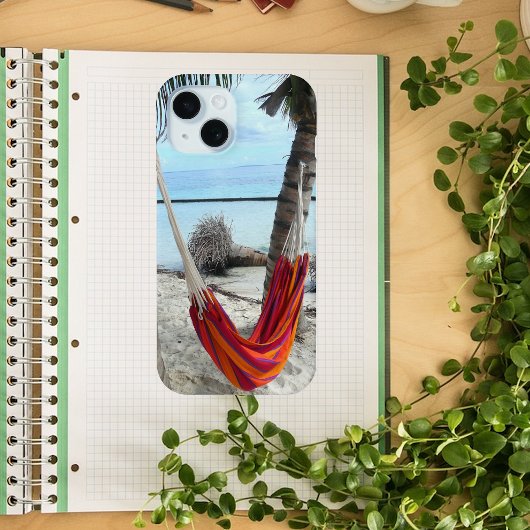 Red Hammock tussen Palms, Caribische strand Case-Mate iPhone Case