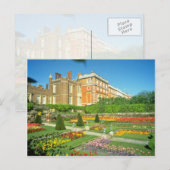 Red Hampton Court, Surrey, Engeland bloemen Briefkaart (Voorkant / Achterkant)