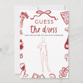 Red Hand Drawn Guess Het Vrijgezellenfeest van de  Kaart (Voorkant)