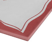 Red Hand Drawn Italian Pizza Wine Vrijgezellenfees Snijplank (Hoek)