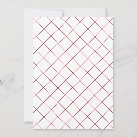 Red Hand Drawn Retro Afstuderen aangekondigd Aankondiging (Achterkant)