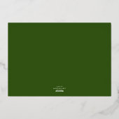 Red Hand-Lettered Joy Gold Foil Holiday Kaart (Achterkant)