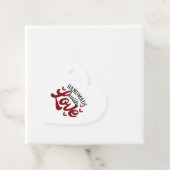 Red Handmade with Love Craft Bedankjes Labels (In situ)