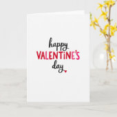 Red Handwritten Valentines Day Card Kaart (Gele Bloem)