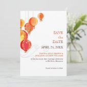 Red Hanging Lantaarns Luxe Wedding Save the Date (Staand voorkant)