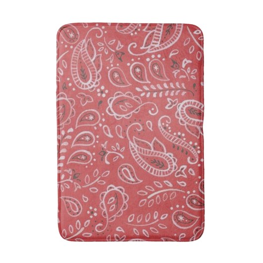 Red Hanky Bath Mat (Voorkant Verticaal)