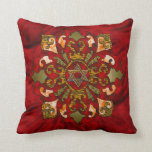 Red Hanukkah Kussen<br><div class="desc">Reds,  bronze,  oranje,  vul een mandala met een ster van David in het midden met heldere,  feestelijke texturen om Hanukkah te vieren.</div>