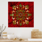 Red Hanukkah Mandala Poster (Keuken)