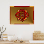 Red Hanukkah Mandala Poster (Keuken)