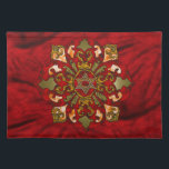 Red Hanukkah Placemat<br><div class="desc">Reds,  bronze,  oranje,  vul een mandala met een ster van David in het midden met heldere,  feestelijke texturen om Hanukkah te vieren.</div>