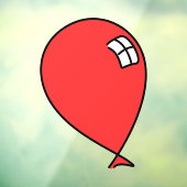 Red Happy Balloon Raamsticker (Vel 3)