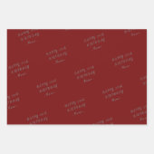 Red Happy Birthday Inpakpapier Vel (Voorkant)