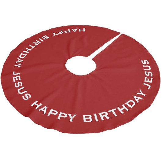 Red Happy Birthday Jesus Kerstboom Rok (Gekanteld)