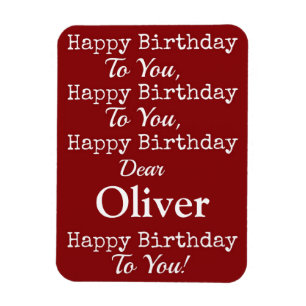 Red Happy Birthday Song Premium Flexi Magnet Magneet
