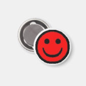 Red Happy Face Magneet (Voorkant / Achterkant)