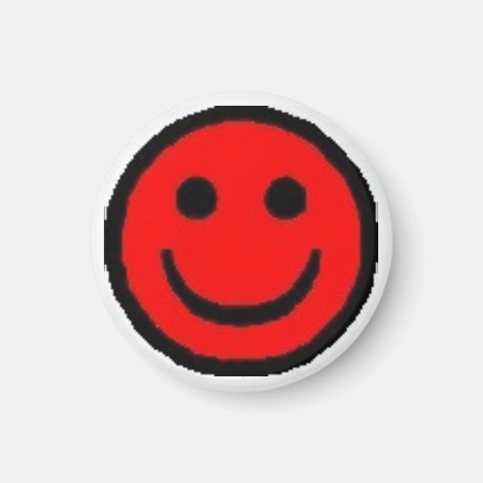 Red Happy Face Magneet (Voorkant)