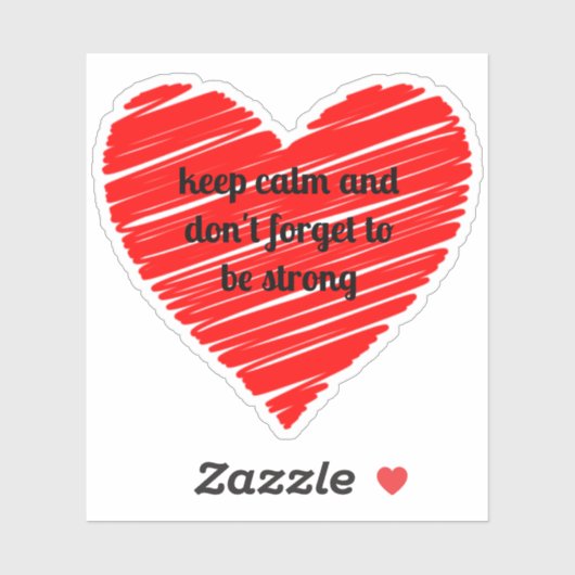 Red Happy heart romance graphic Sticker (Vel)