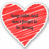 Red Happy heart romance graphic Sticker (Voorkant)