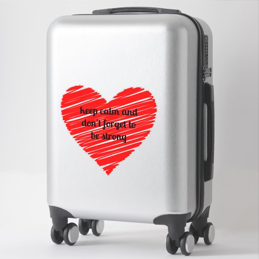 Red Happy heart romance graphic Sticker (Koffer)