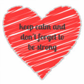 Red Happy heart romance graphic Sticker (Voorkant)