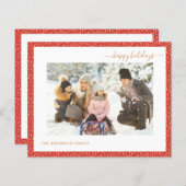 Red Happy Holiday 2 Foto Modern 2024 Kaart (Voorkant / Achterkant)