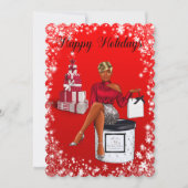 Red Happy Holiday Briefkaart (Voorkant)