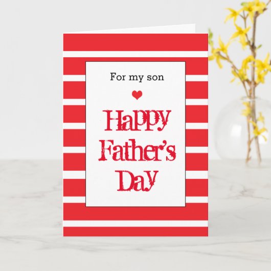 Red Happy Vaderdag Son Kaart (Gele Bloem)